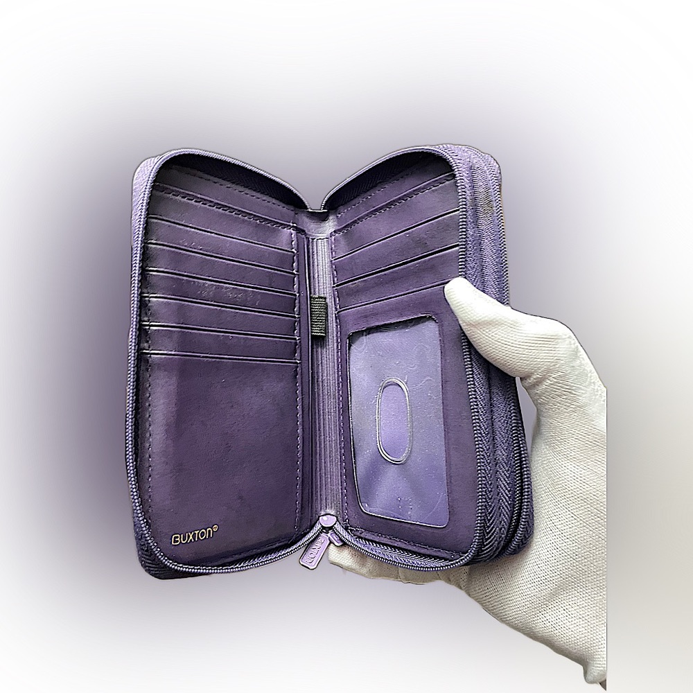 Real Leather Purple Wallet